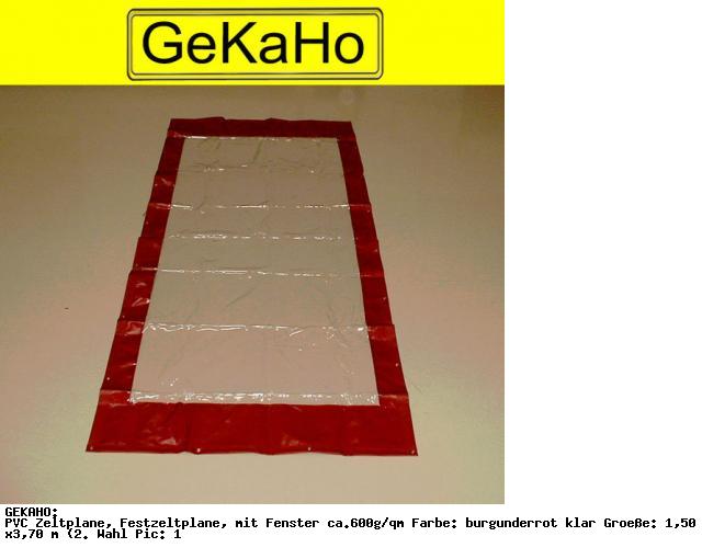 PVC Zeltplane, Festzeltplane, mit Fenster ca. 600g/qm